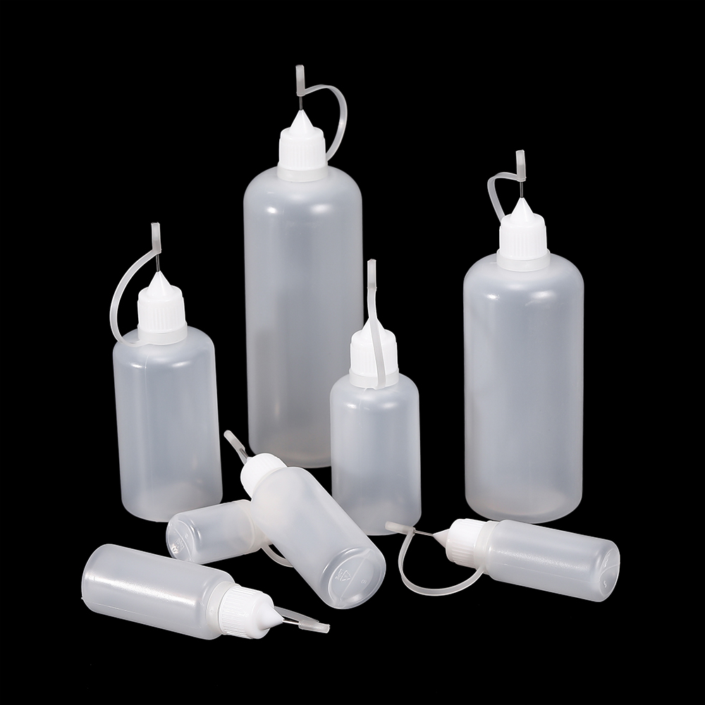 5 unids/lote 5-120ML PE plástico punta exprimible aplicador de pegamento botella de plástico para papel Quilling DIY Scrapbooking herramienta de artesanía de papel