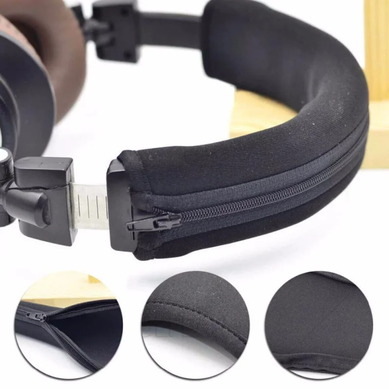 Funda protectora para auriculares con cremallera, cojín, diadema para Audio Technica ATH MSR7 M50X M40X M30 M20X