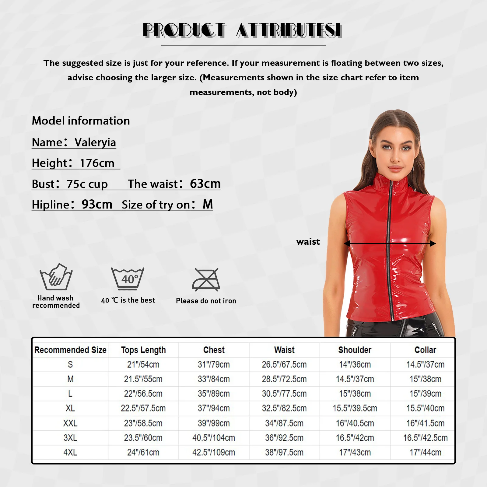 女性用ジッパー付きセクシージャケット,パテントレザースタンドカラー,ノースリーブTシャツ,婦人服,パーティーウェア