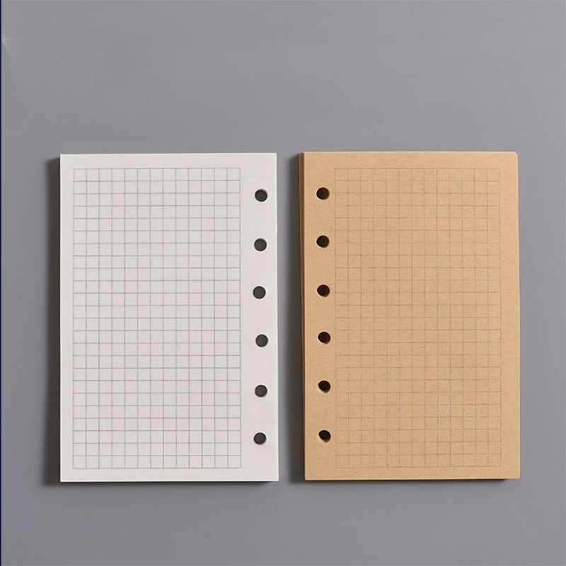A7 Craft Loose Leaf Notebook Refill Spiral Binder Inner Page Grid Blank Line Diary Agenda PlannerSchool Stationery