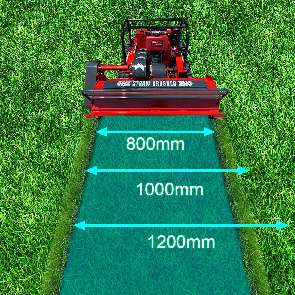 15HP Diesel Engine Lawn Mower Remote Control Straw Crusher Robot For Gargen Wasteland