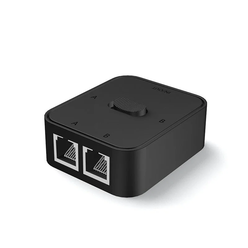 2 Port RJ45 LAN CAT6 Netzwerk-Switch-Wahlschalter 1000 Mbit/s 2 in 1 Out/1 in 2 Out Interner externer Netzwerk-Switcher-Splitter