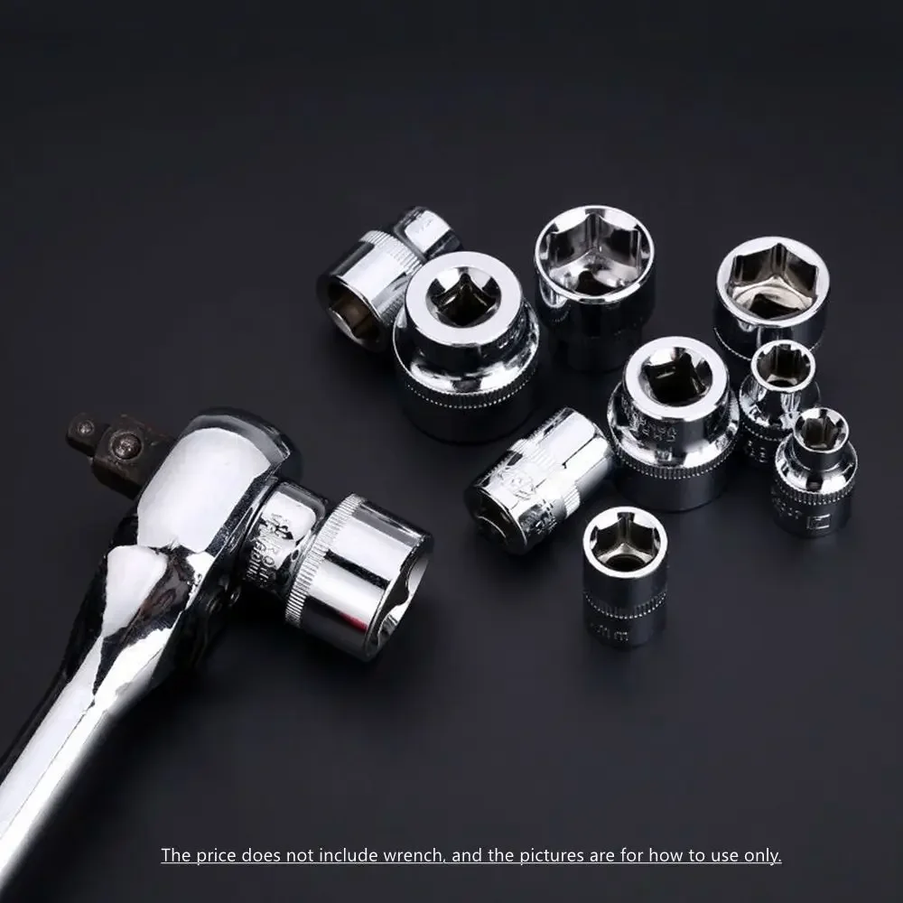 6-24mm 3/8" Square Drive Socket Bit Removal Tools for Wrench Socket Power Tool Accessories CRV Spanner Ratchet Wrench Nut