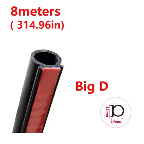 รถประตูซีลแถบ 2/4/8 M Auto ยาง Sealant D ประเภทฉนวนกันความร้อน Anti-DUST Soundproofing แถบปิดผนึกอัตโนมัติอุปกรณ์เสริม