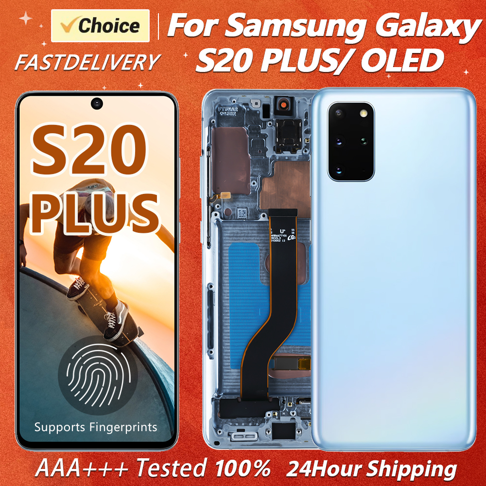 6.7 "AMOLED Voor Samsung Galaxy S20 Plus LCD G985 G985F G985F/DS G986 LCD S20 + Scherm met Touch Glas Digitizer Vergadering