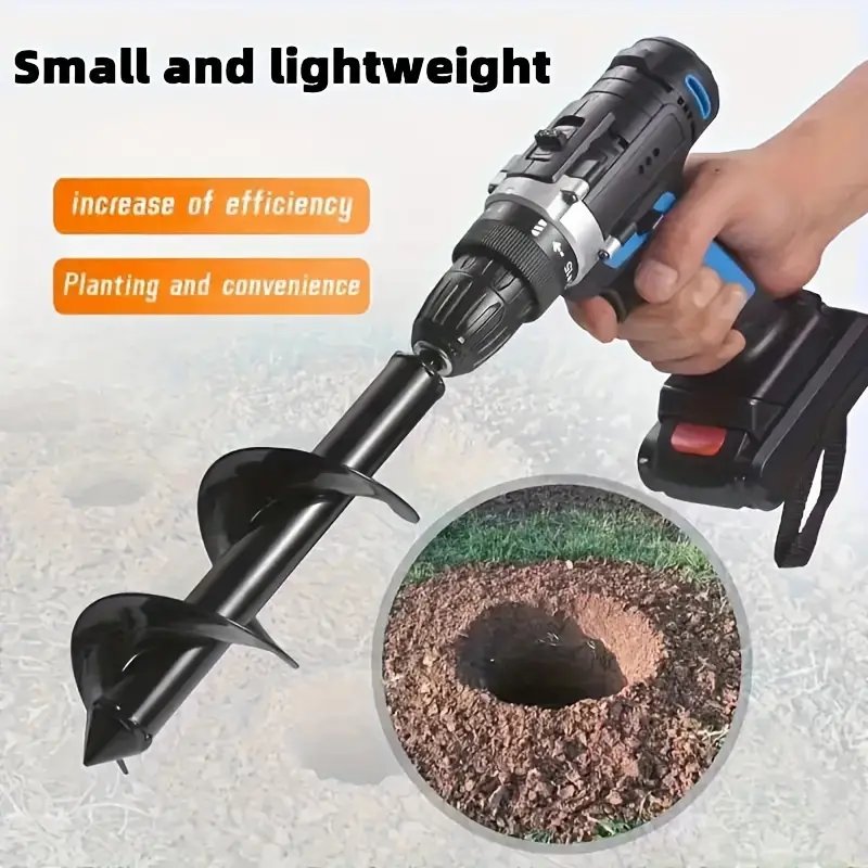 Garden auger bits for planting hexagonal shaft drill bits require no power Solid steel auger for bulb and bedding plant growing