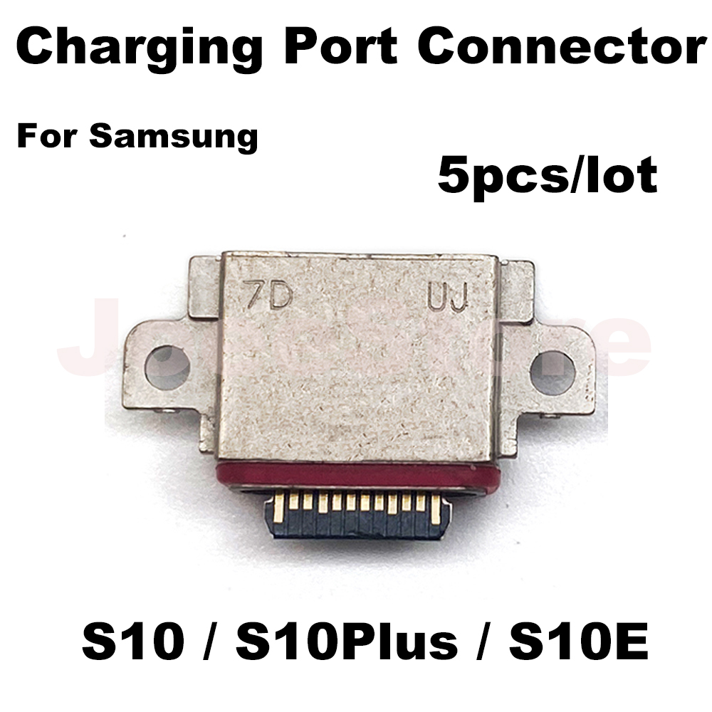 Conector de puerto de carga USB para Samsung S23 S22 S10 S20 S21 Ultra S8 S9 Plus, enchufe de cargador tipo C, 5 uds.