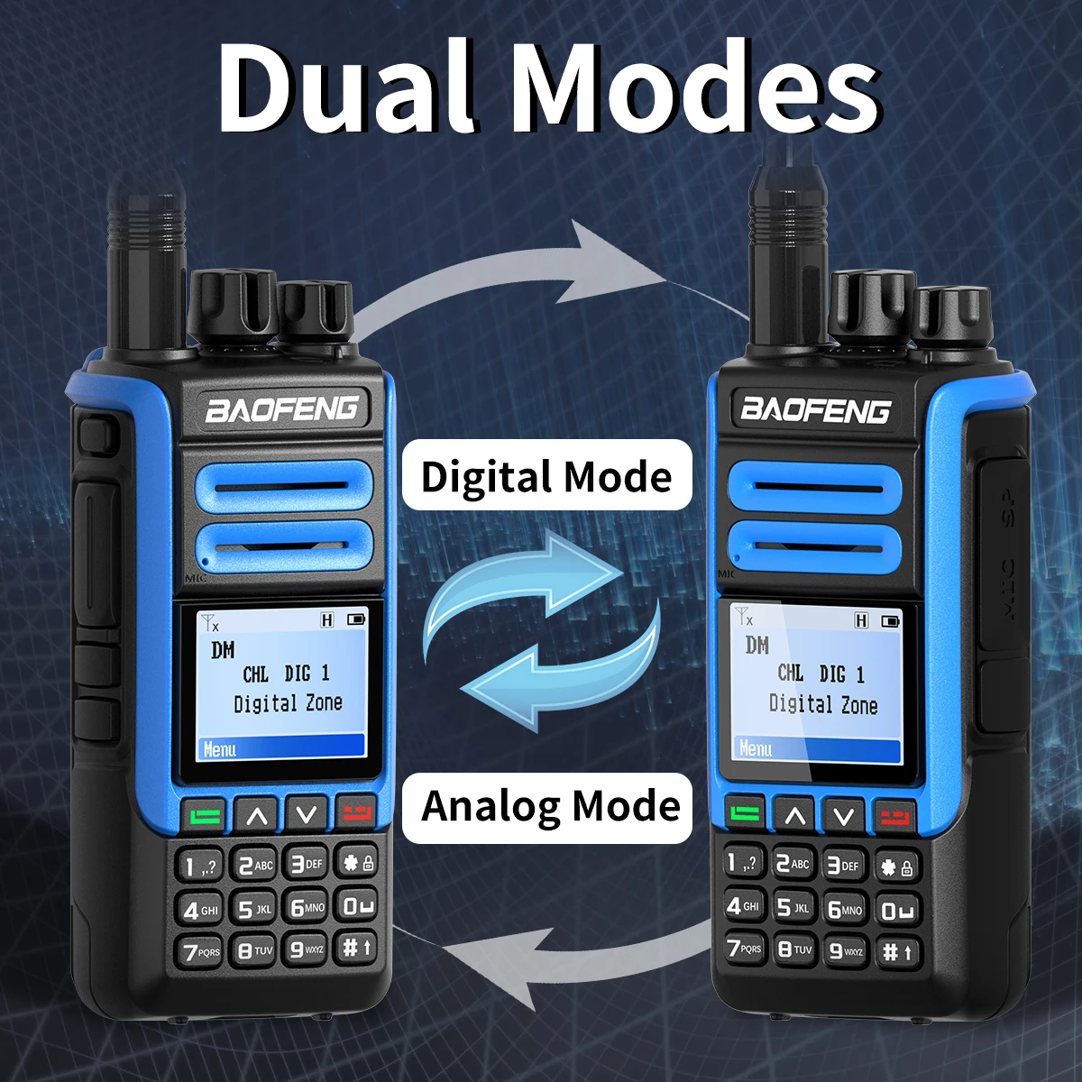 BAOFENG DR-1802U DMR Digital Walkie Talkie Dual Mode Analog Dual Time Slot Tier 1+2 Amateurfunk Zweiwegradio