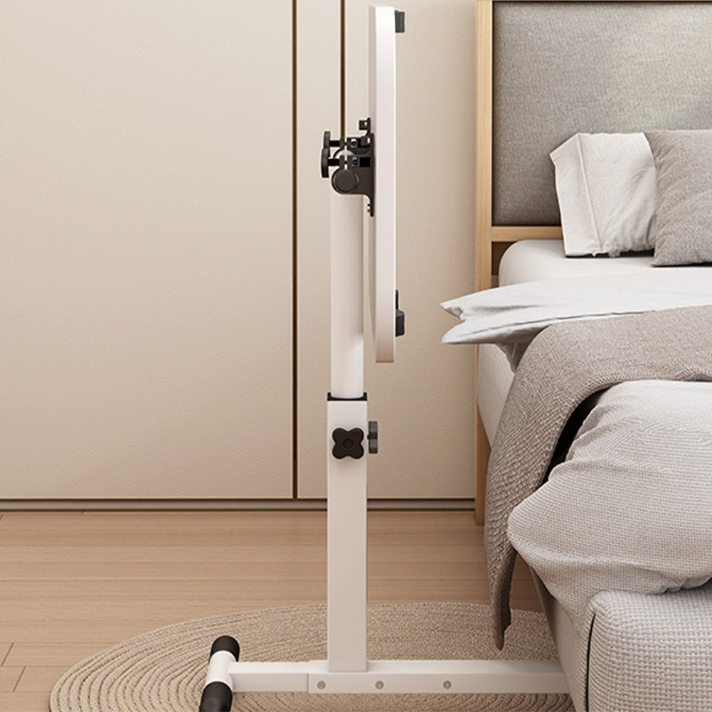 Verstellbarer Laptopschreibtisch 360° °   Rotierender mobiler Tischständer über dem Bett, stehend, rollender Arbeitstisch, Computer-Workstation