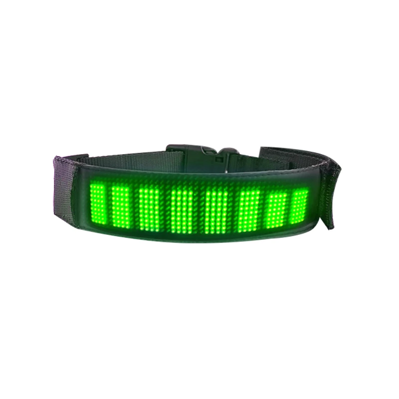LED 개 목걸이 DIY ID LED 태그 명찰 밤 빛나는 애완 동물 목걸이 작은 중형 대형 개를위한 조정 가능한 안전 강아지 목걸이