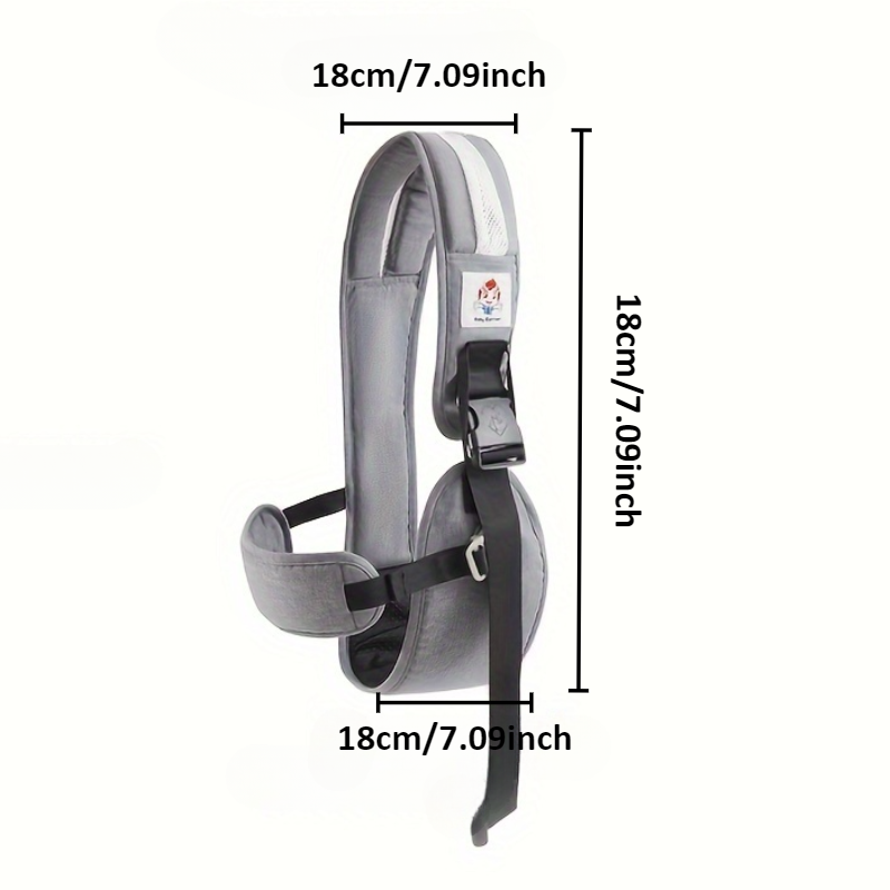 Banco de cintura infantil com proteção de cintura, alça de bebê, suporte ajustável, tipo de retenção frontal, grande, suporte para bebê