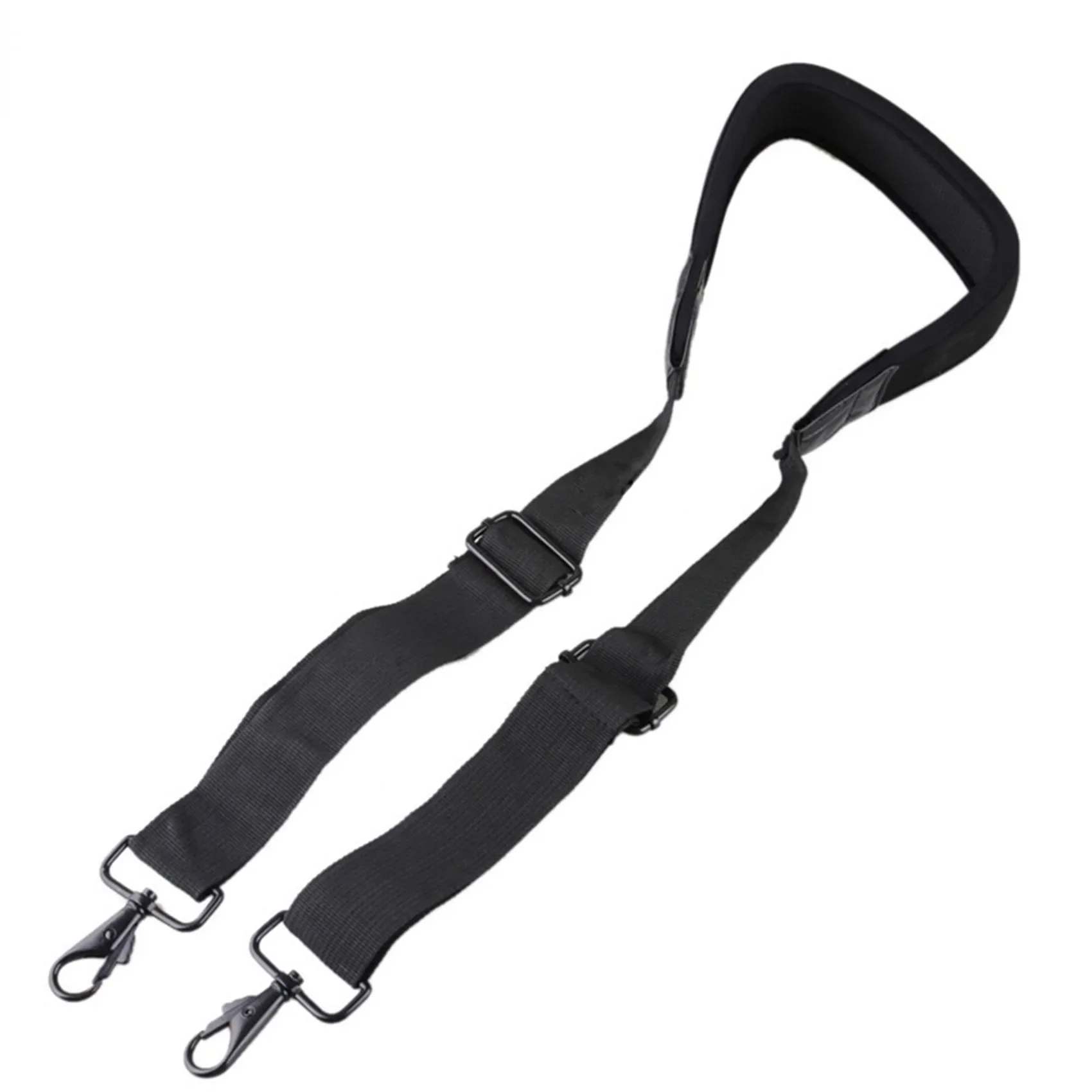 Tracolla regolabile nera con doppi ganci per borsa stabilizzatrice per fotocamera per computer portatile Canon Nikon