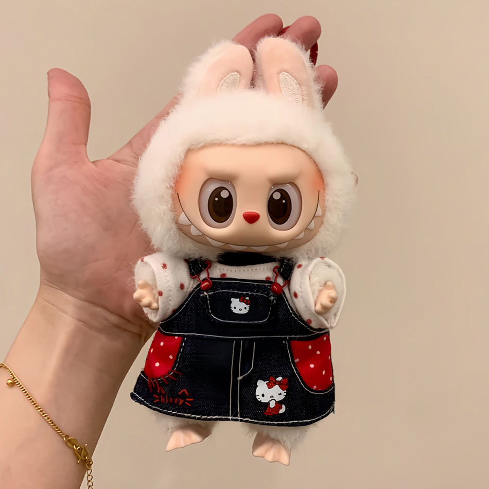 2025 novo para labubu roupas na moda cinta saia 15/17cm boneca cross-dressing jogo vinil boneca labubu acessórios decora presente da menina