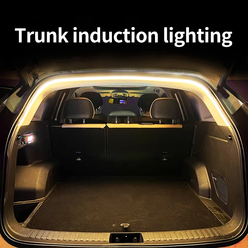 Auto hoge helderheid kofferbakverlichting omgevingslicht interieurdecoratie LED-bedrading gratis automatische detectie achterklep lichtstrip