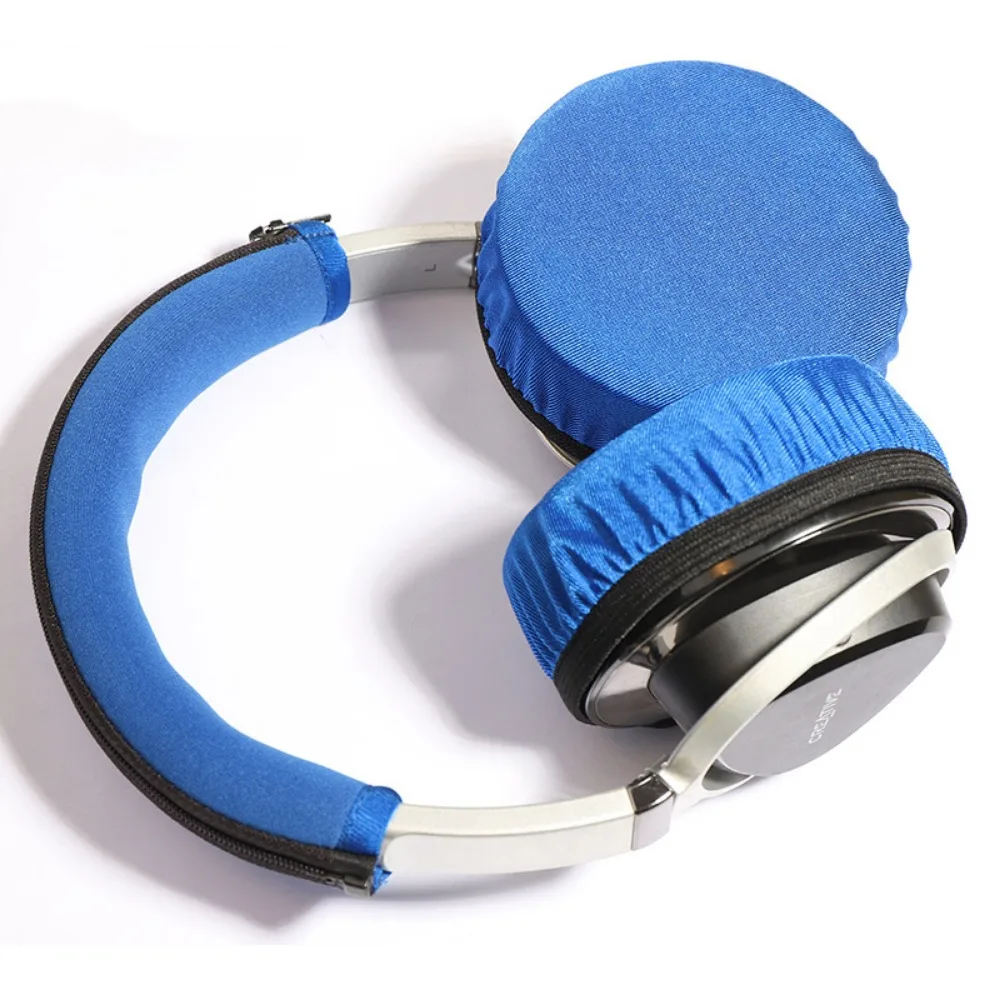 Auriculares reutilizables, higiénicos, universales, lavables suaves, protectores elásticos a prueba de polvo, almohadillas para los oídos, tela no tejida duradera, 1 par