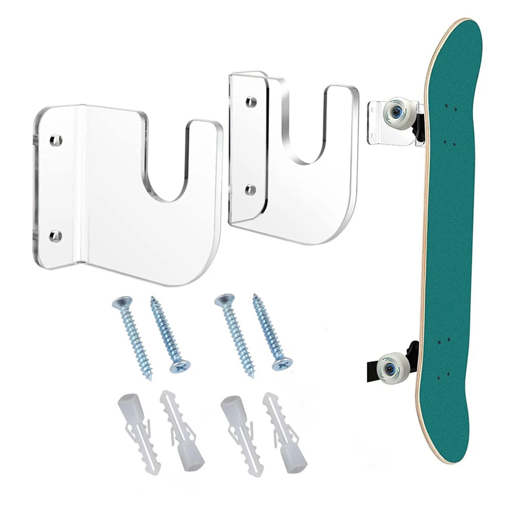 1 paire planche à roulettes support mural acrylique planche à roulettes support mural présentoir intérieur flottant planche à roulettes support de rangement support