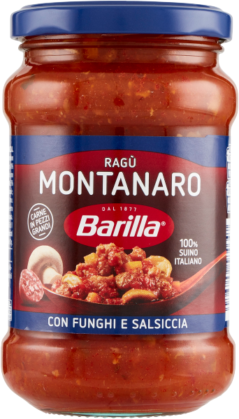 Sauce mit Schweine fleisch und Pilzen Ragu Montanaro 300g - Barilla