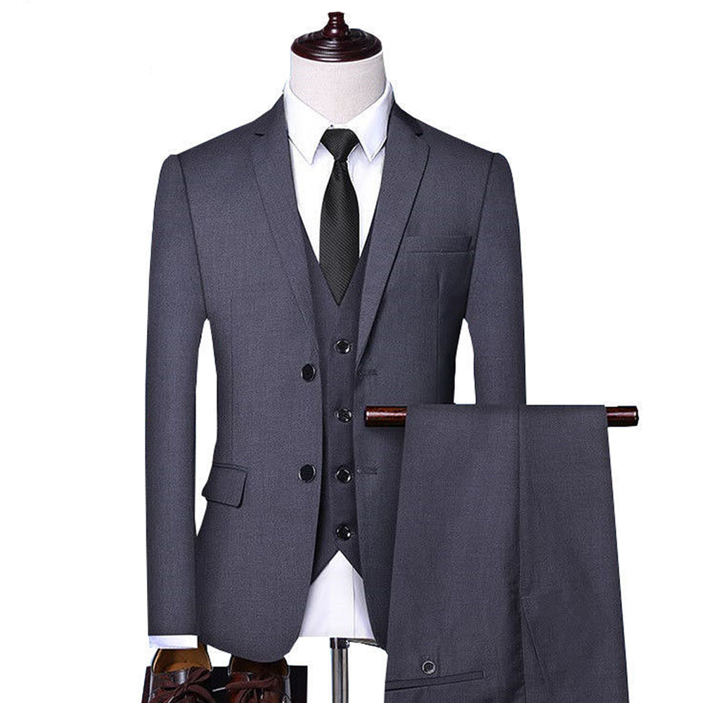 Costumes de mariage élégants pour hommes, ensemble de blazers de luxe, pantalons en émail formels, vestes complètes, 2022, 3 pièces