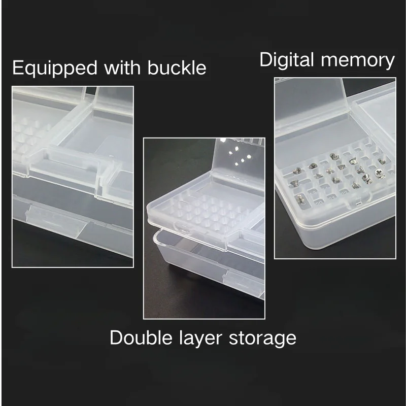 Professional Tools Storage Box Multifunction Double-Layer Mobile Phone Repair Organizer Case Small Parts Screw IC Motherboard