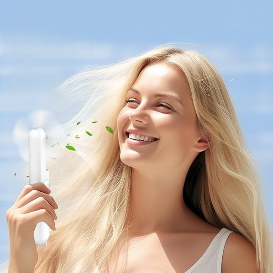 พัดลมแบบมือถือพัดลมแบบพกพาขนาดเล็กสำหรับการเดินทางพัดลมส่วนบุคคลพกพาที่มีความเร็ว3ระดับพัดลมตั้งโต๊ะขนาดเล็กแบบพับได้และชาร์จไฟได้