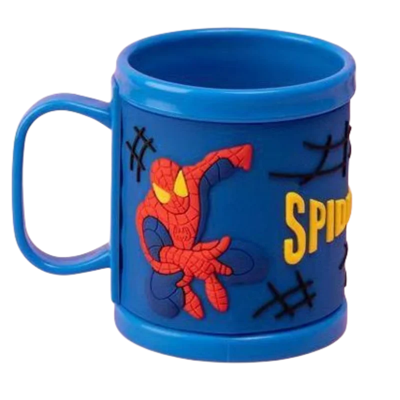 Marvel Spiderman nueva versión coreana para niños de animación personalidad creativa dibujos animados forma linda taza de lavado de plástico anticaída