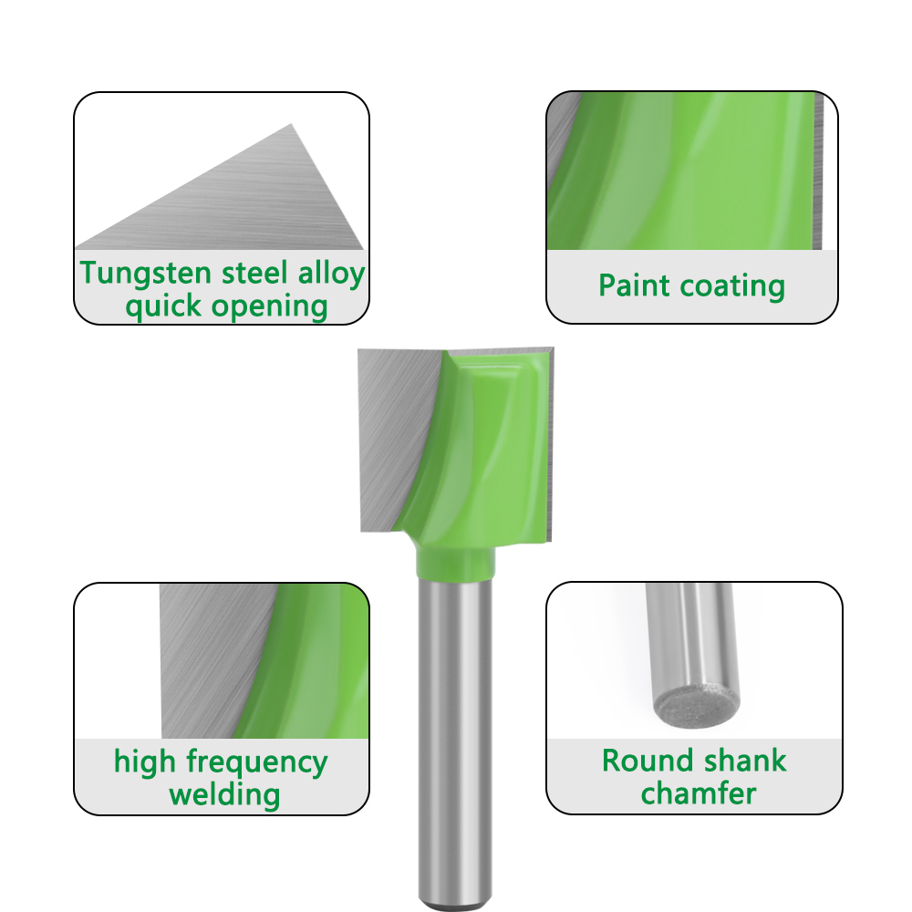 LAVIE 1/4 Vỏ Vệ Sinh Dưới Hơi Thẳng Router Bit Bộ Vệ Sinh Dao Phay Gỗ Công Suất Máy