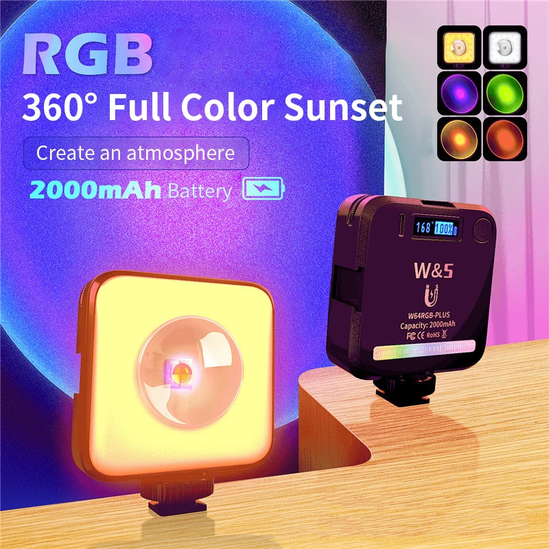 Video RGB LED Ánh Sáng Mặt Trời Cầu Vồng Chiếu Đèn Thiết Kế Từ Tính Cho Chụp Ảnh Chiếu Sáng Ảnh Phòng Thu Sống Suối Lấp Đầy Đèn