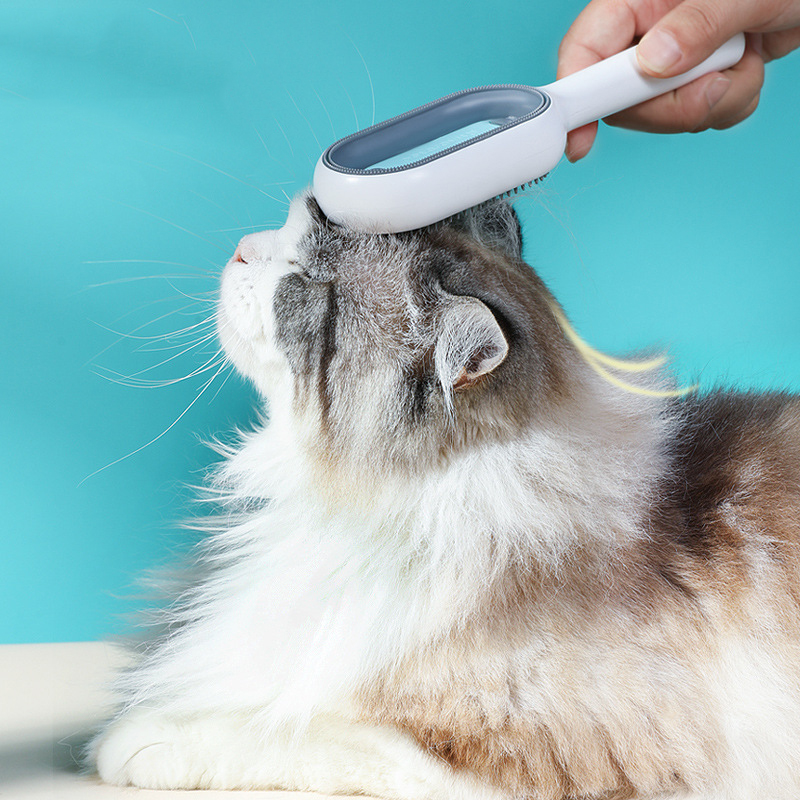 Clearance_Spazzola de aseo para mascotas, peine multifuncional para perros y gatos, elimina el pelo flotante, pelo pegajoso, limpieza de mascotas, suministros de aseo para gatos Br