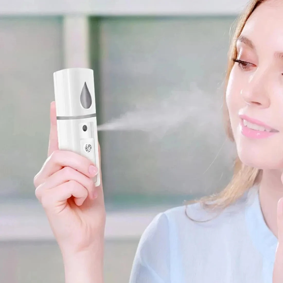20ml 휴대용 나노 페이셜 스프레이어 - USB 충전식 핸드헬드 페이스 스티머 및 이동 중 보습 스킨케어용 공기 가습기
