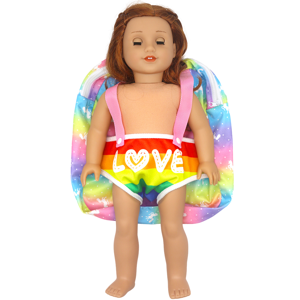 Сумка для переноски кукол на выход, спальный мешок 43-45 см, аксессуары для кукольной одежды для новорожденных, подарок на Рождество, день рождения, 18-дюймовый рюкзак для куклы, сумка