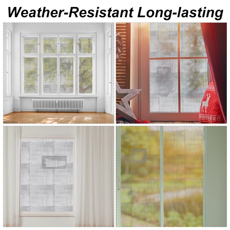 Cinta de reparación de pantalla de ventana, mosquitera autoadhesiva, parche de reparación, malla antimosquitos, agujeros rotos, reparación de malla para el hogar
