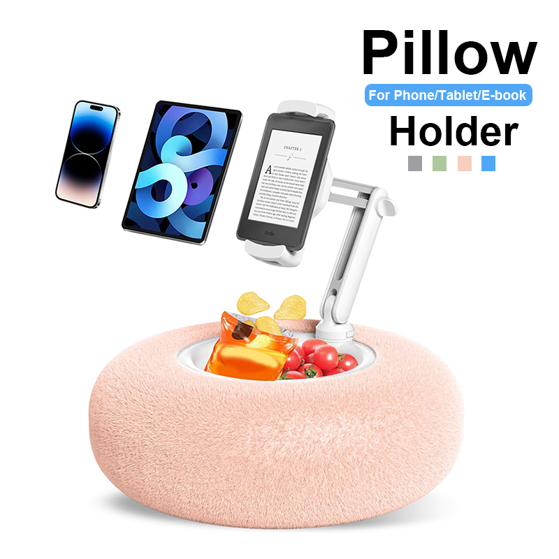 Nuevo 2024 almohada de felpa soporte para tableta y teléfono soporte de escritorio ángulo de longitud ajustable para transmisión en vivo vídeo Chat soporte para tableta perezoso