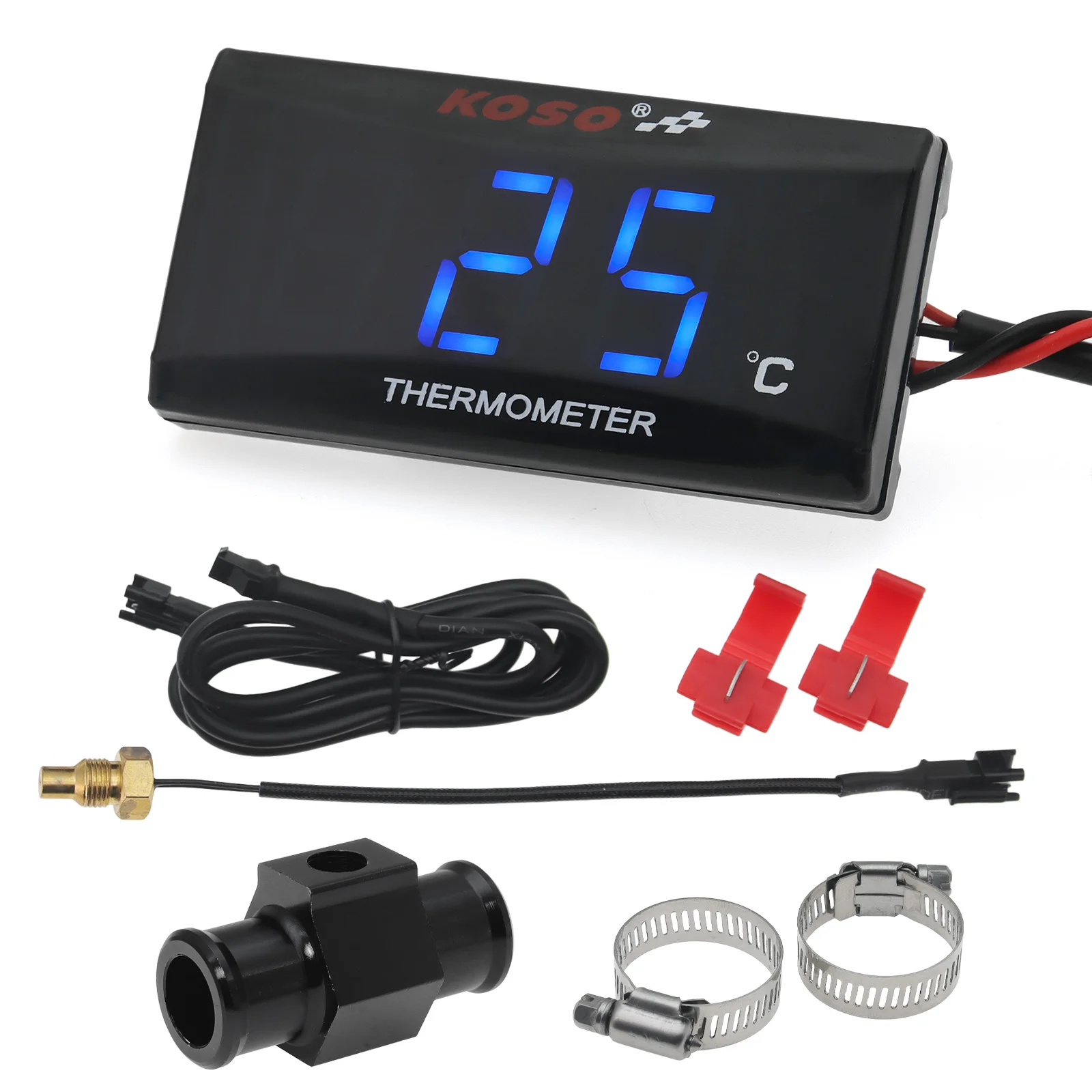Мотоциклетный термометр с ЖК-цифровым экраном, мини-метр для XMAX 250 300 NMAX CB 400 CB500X KOSO, датчик температуры воды с датчиком