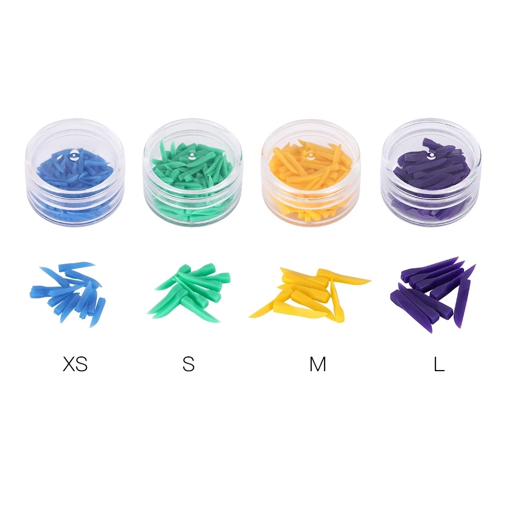 100 ชิ้น/กล่องทิ้งทันตกรรม Wedges พลาสติกทางการแพทย์ Arc เว้าออกแบบ Diastema Wedges พร้อม End Circular Hole เครื่องมือทันตแพทย์