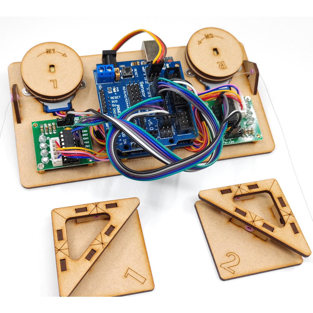 Robot de pintura de pared con trazador de cables para Robot Arduino a proyecto UNO, Motor paso a paso de gráfico Polar, juguetes programables, Kit DIY
