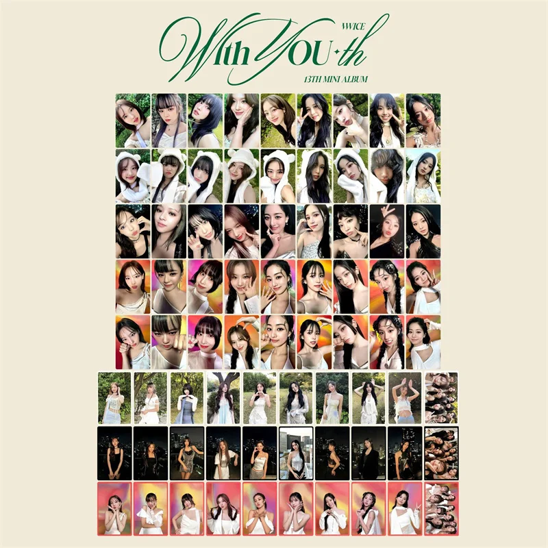 KPOP 9pcs/set  TWICE Mini 13 Album With YOU-th Album LOMO Card DAHYUN MOMO NAYEON SANA MINA AEYOUNG Gift Postcard Photo Card