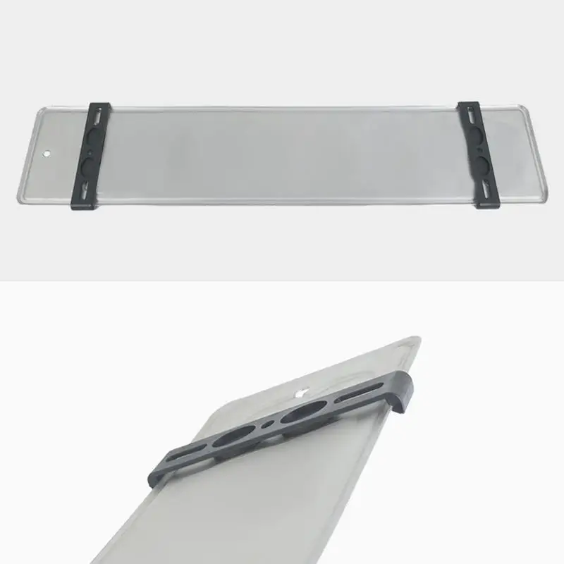 Frameless License Plate Holder 4PCS Weather-Proof Frameless License Plate Frame Car Plate Frame For Front And Rear Car Tags Car