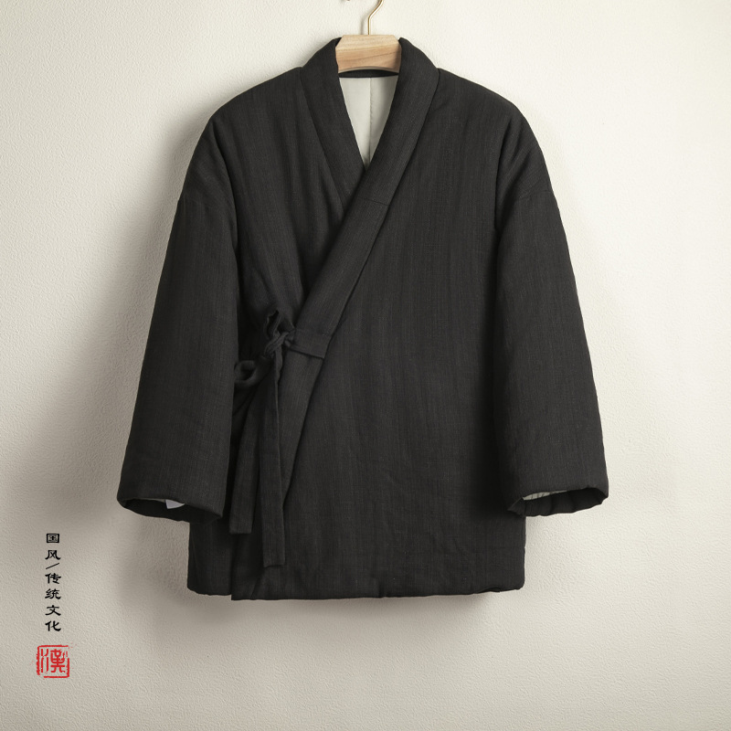 Outono inverno chinês tradicional algodão acolchoado jaquetas hanfu roupas masculinas jaqueta vintage estilo étnico solto grosso parkas casaco