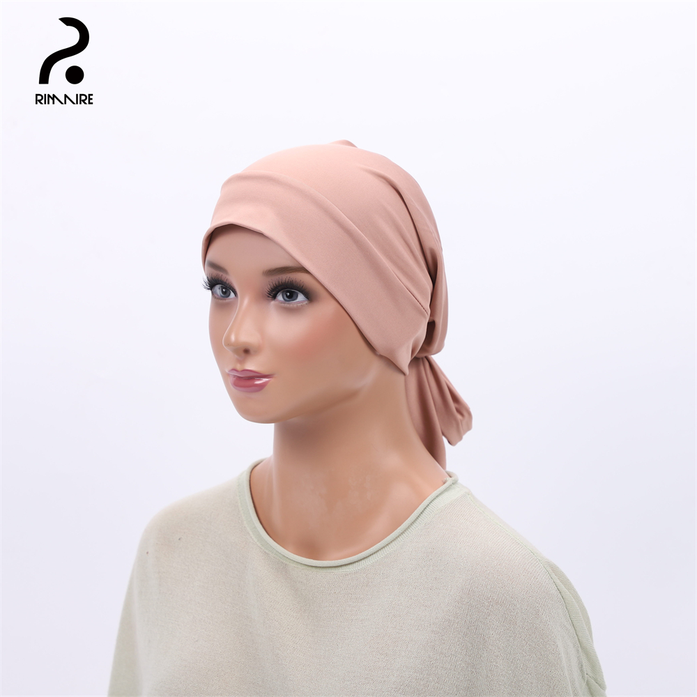 Turban-Hut mit elastischem Band, lässig, reine Farbe, Piratenhut, muslimische Frauen, Turban-Hut mit Bodenbildung, Post-Chemotherapie, dekorativer Hut