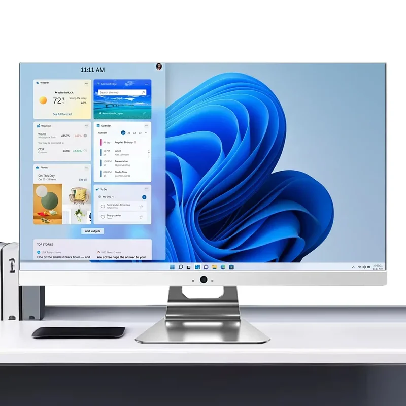 PC todo en uno OEM de 24" AIO i7 5500u DDR4 8gb 256gb SSD Computadora de escritorio todo en uno con batería UPS y 3,0 MP