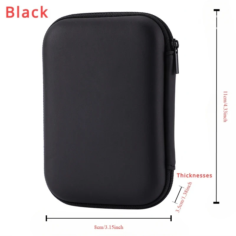 1 Pc Portable Card Storage Bag,Data Cable Packing Cube,Waterproof Headphone Storage Bag,EVA Protective Case For Travel