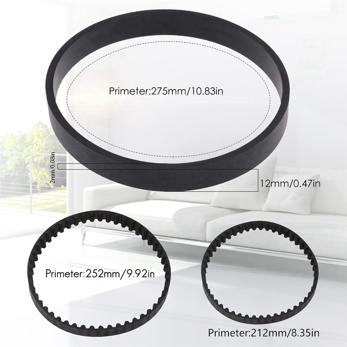 6PCS เปลี่ยนชุดเข็มขัดสูญญากาศสําหรับ ProHeat 2X Revolution Cleaner รุ่น 1986,1964,2007,2007P