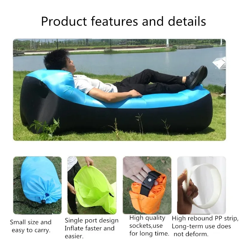 Outdoor Beach Air Sofa Portable Inflatable Sofa Outdoor Camping Party Music Festival Good Quality Inflatable Lazy Mattress Sofa