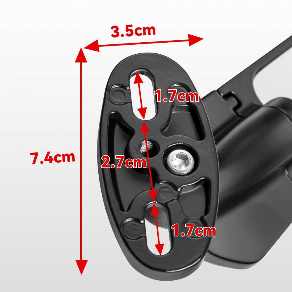 2pcs Motorcycle Rearview Mirror Adjustable Rotating Wind Wing Mirror Replacement for Ninja 250 300 H2 H4