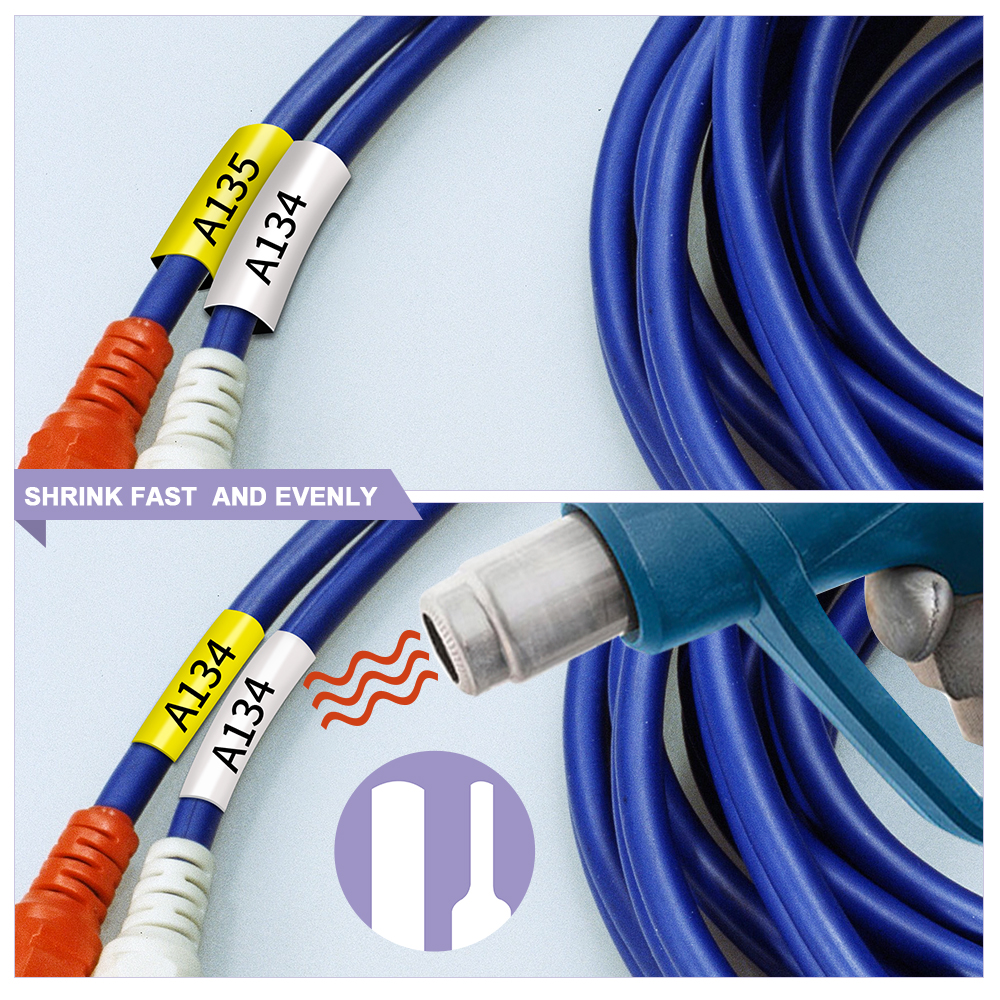 互換性のあるブラザー熱収縮テープ hse231 hse221 hse211 hse241 hse251 hse631 6/9/12/18/24 ミリメートル熱収縮チューブ PT-E550W P750