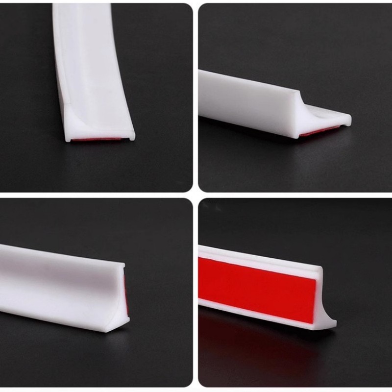 Kitchen Water Retaining Strip Silicone Self-adhesive Door Seal Retaining Strip Separation Shower Dam Barrier Bathroom Accessory