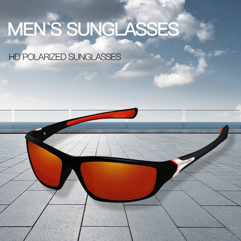 Gafas de sol polarizadas de lujo, gafas de sol masculinas para conducir, gafas de sol clásicas para ciclismo