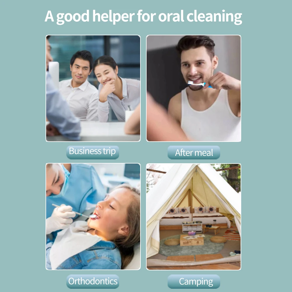 Cepillo de dientes de viaje para acampar al aire libre, cepillo de dientes pequeño plegable portátil, cepillos de dientes de viaje para adultos
