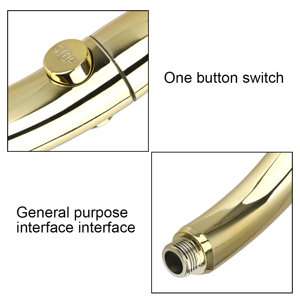 360 องศาหมุนหัวฝักบัวแบบใช้มือถือปรับได้ 3 การตั้งค่าสเปรย์พร้อมสวิตช์เปิด/ปิดหยุดชั่วคราวหัวฝักบัวประหยัดน้ํา