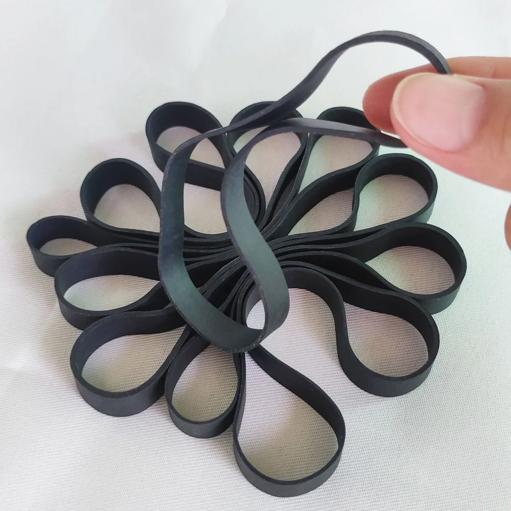 20 pezzi di elastici neri 14,5 cm/5,7 pollici anello di gomma elastica estensibile di grandi dimensioni per forniture di pacchetti di cancelleria per ufficio
